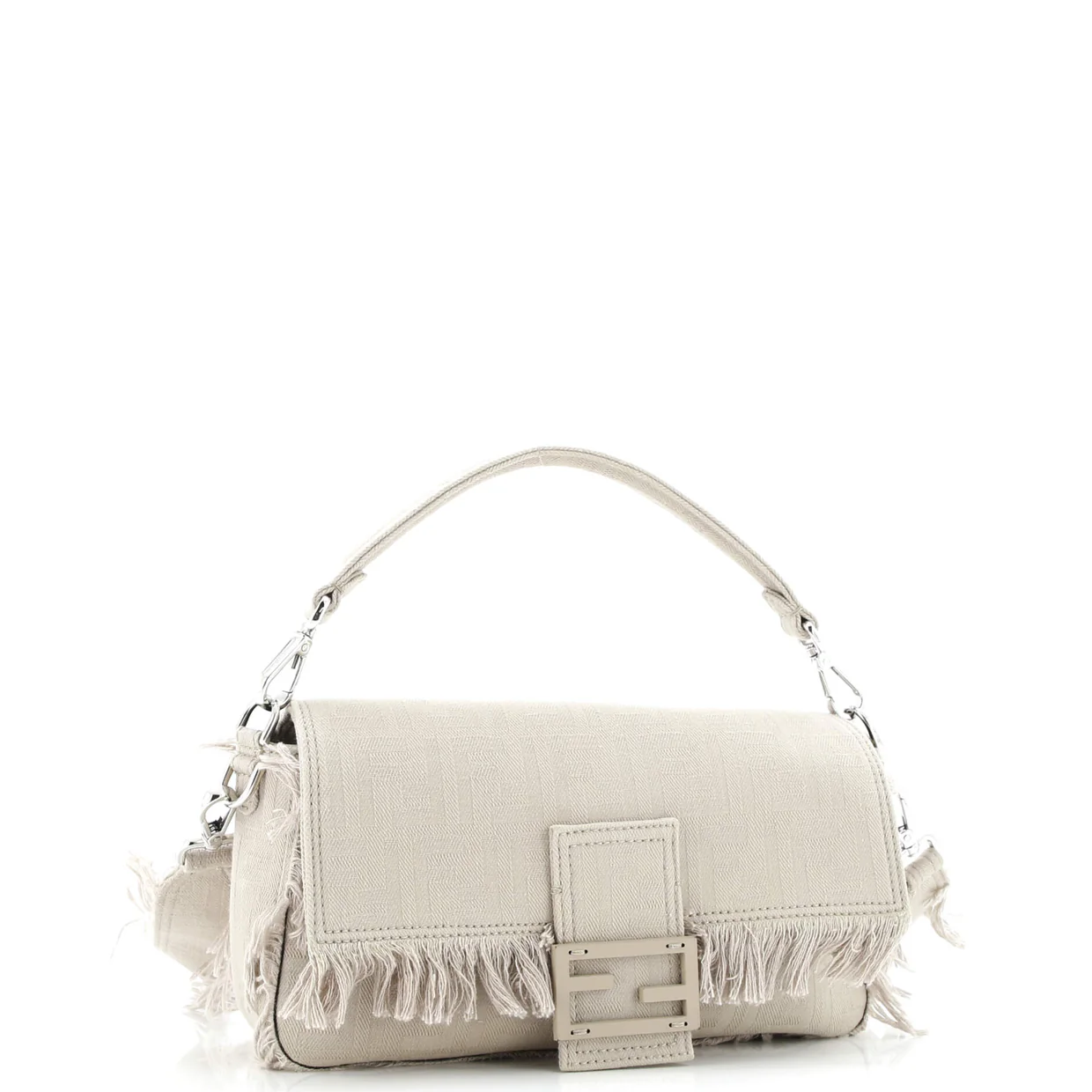Baguette NM Bag Zucca Fringe Canvas Medium - Deep Luxury