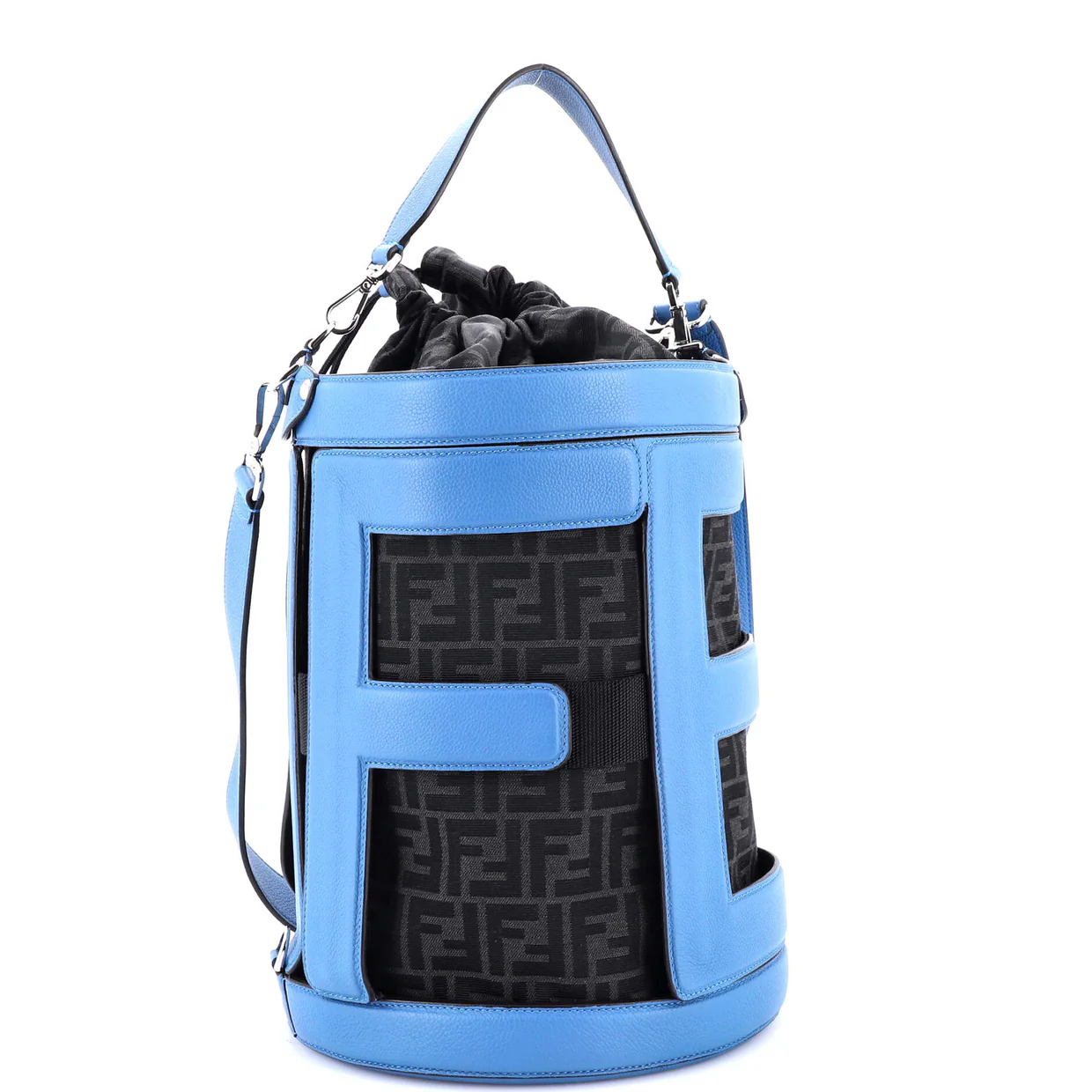 Step Out Bucket Bag Leather and Zucca Canvas Large - Deep Luxury