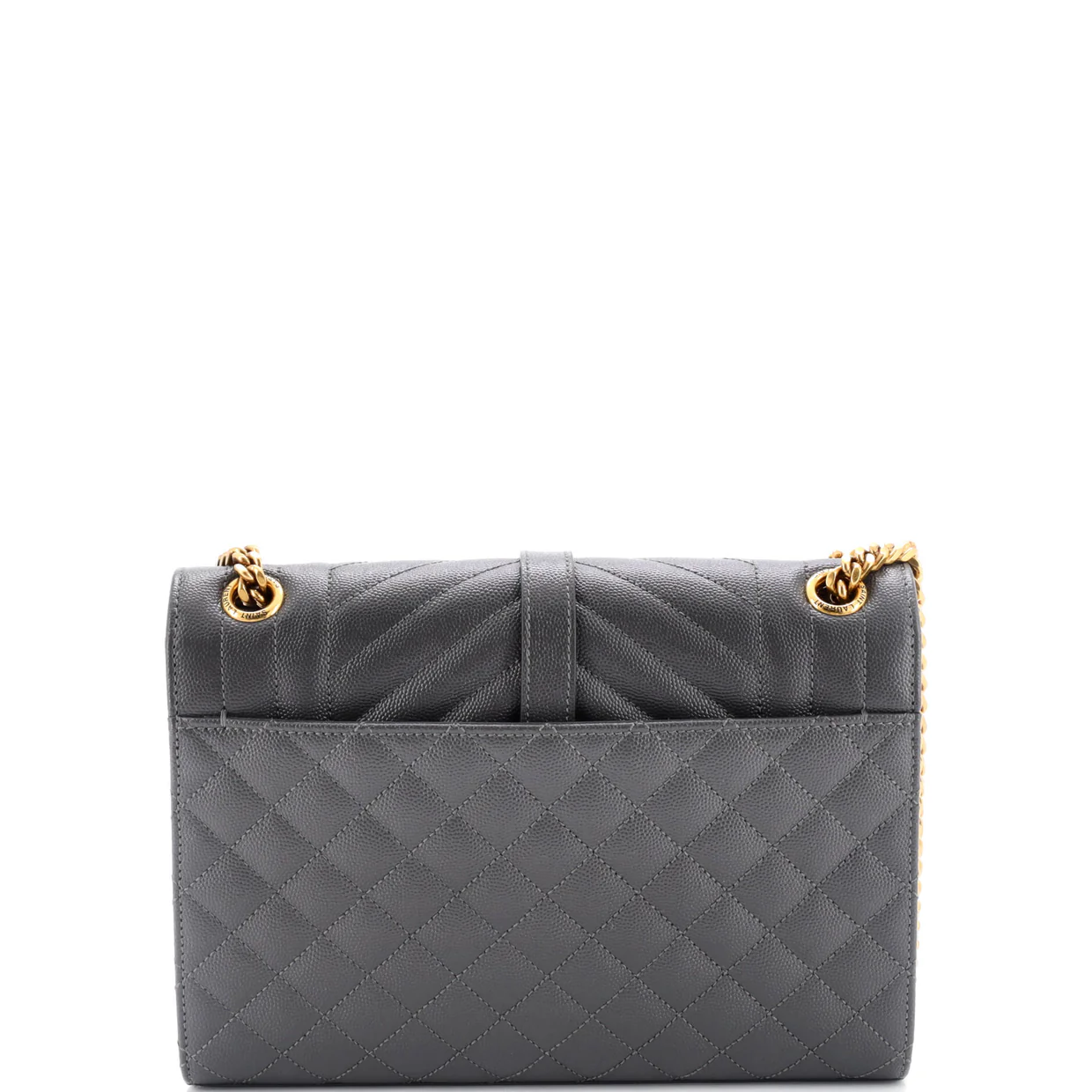 Classic Monogram Envelope Satchel Mixed Matelasse Leather Medium - Deep Luxury