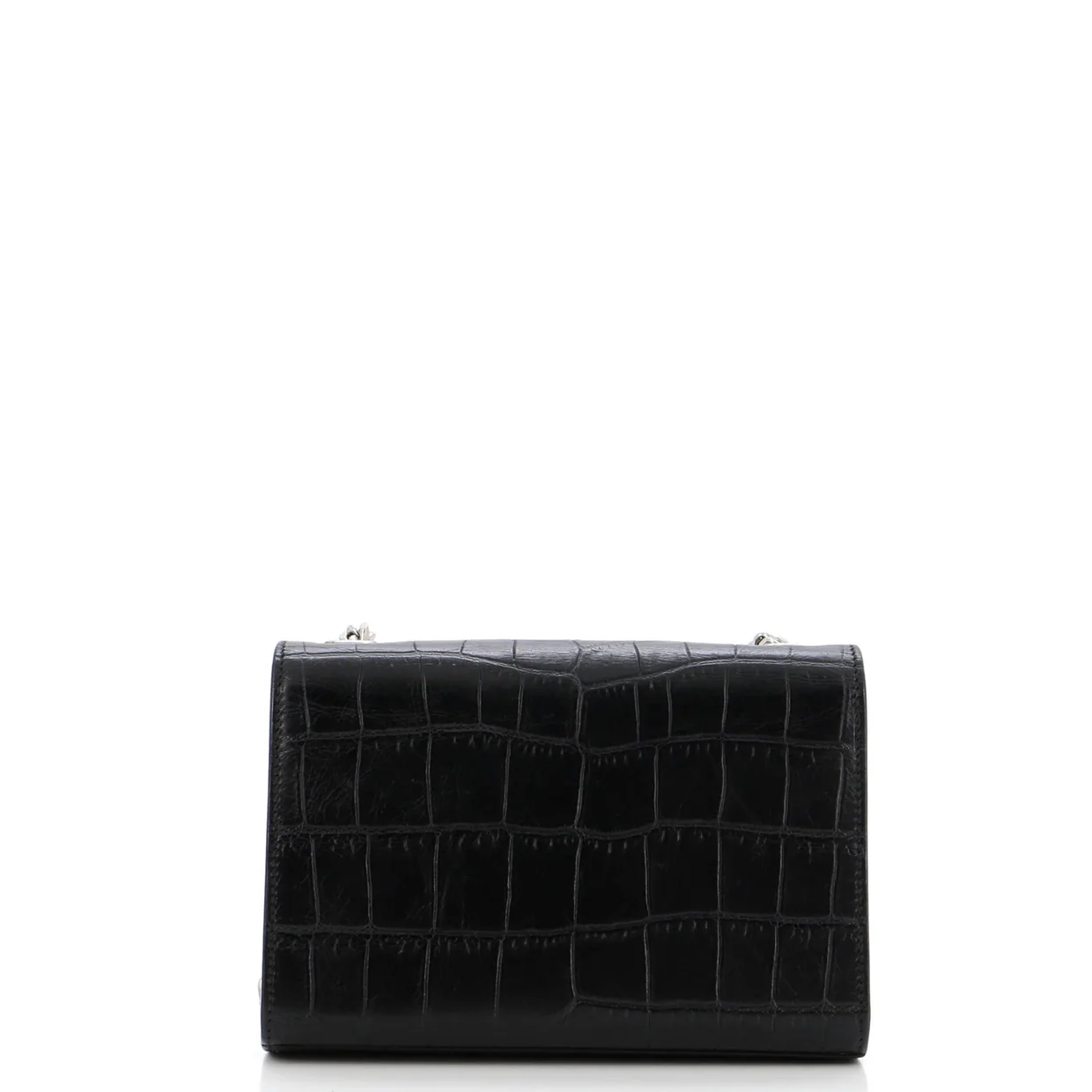 Classic Monogram Tassel Crossbody Bag Crocodile Embossed Leather Small - Deep Luxury