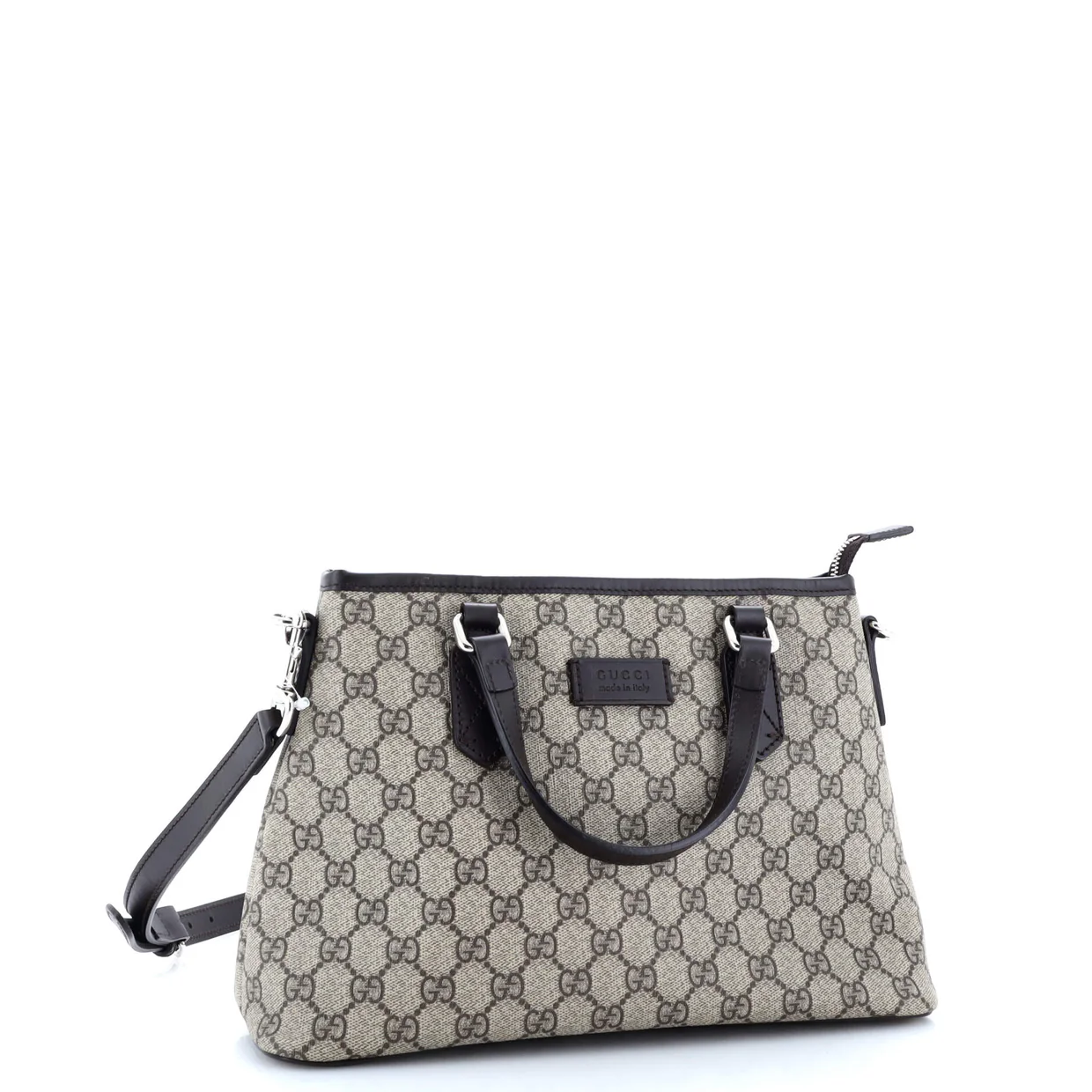 Convertible Zip Tote GG Coated Canvas Small - Deep Luxury