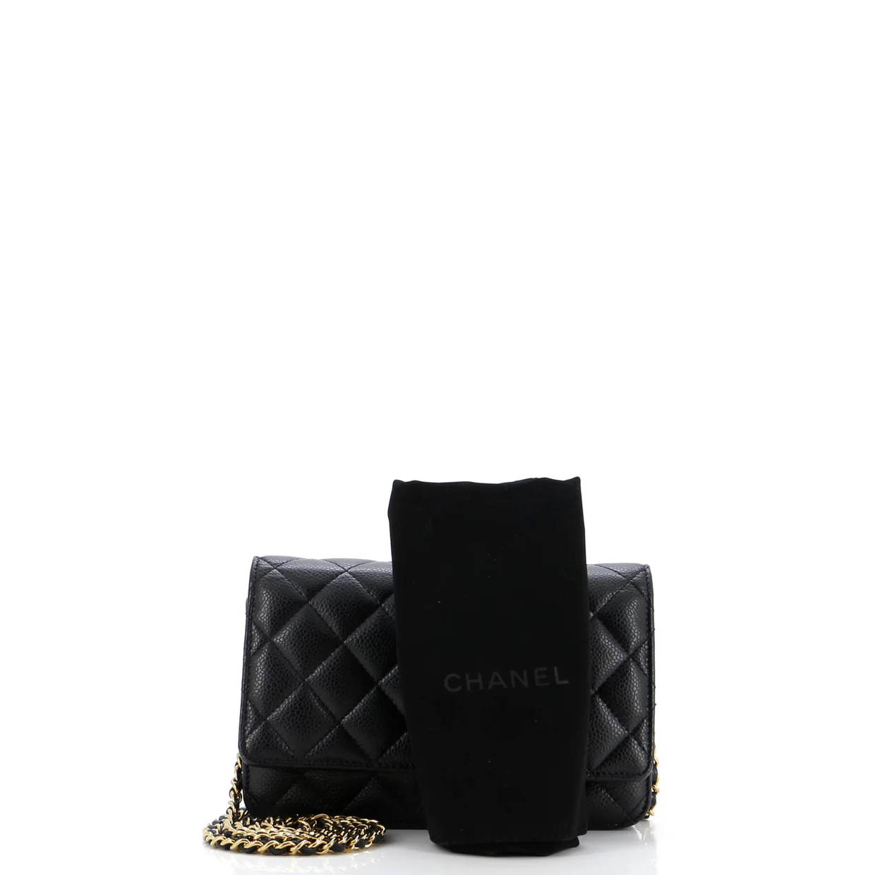 Wallet on Chain Quilted Caviar - Deep Luxury