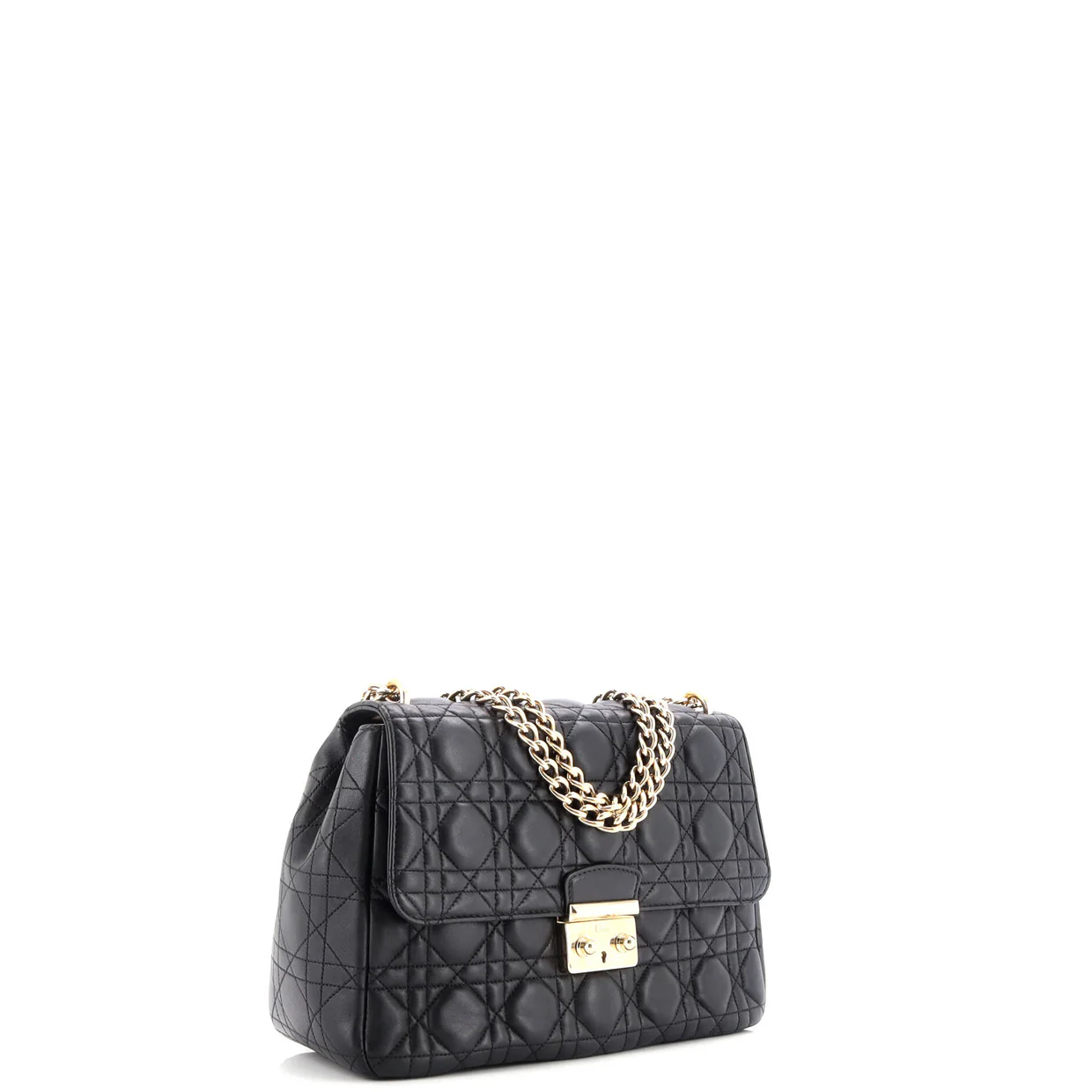 Long Chain Miss Dior Bag Cannage Quilt Lambskin Medium - Deep Luxury