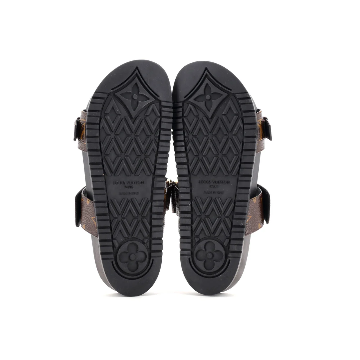 Women's Bom Dia Flat Mules Monogram Canvas - Deep Luxury