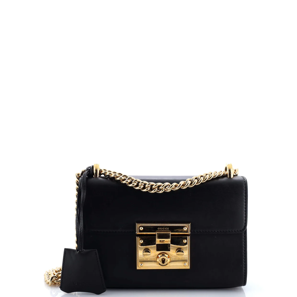 Padlock Shoulder Bag Leather Small - Deep Luxury