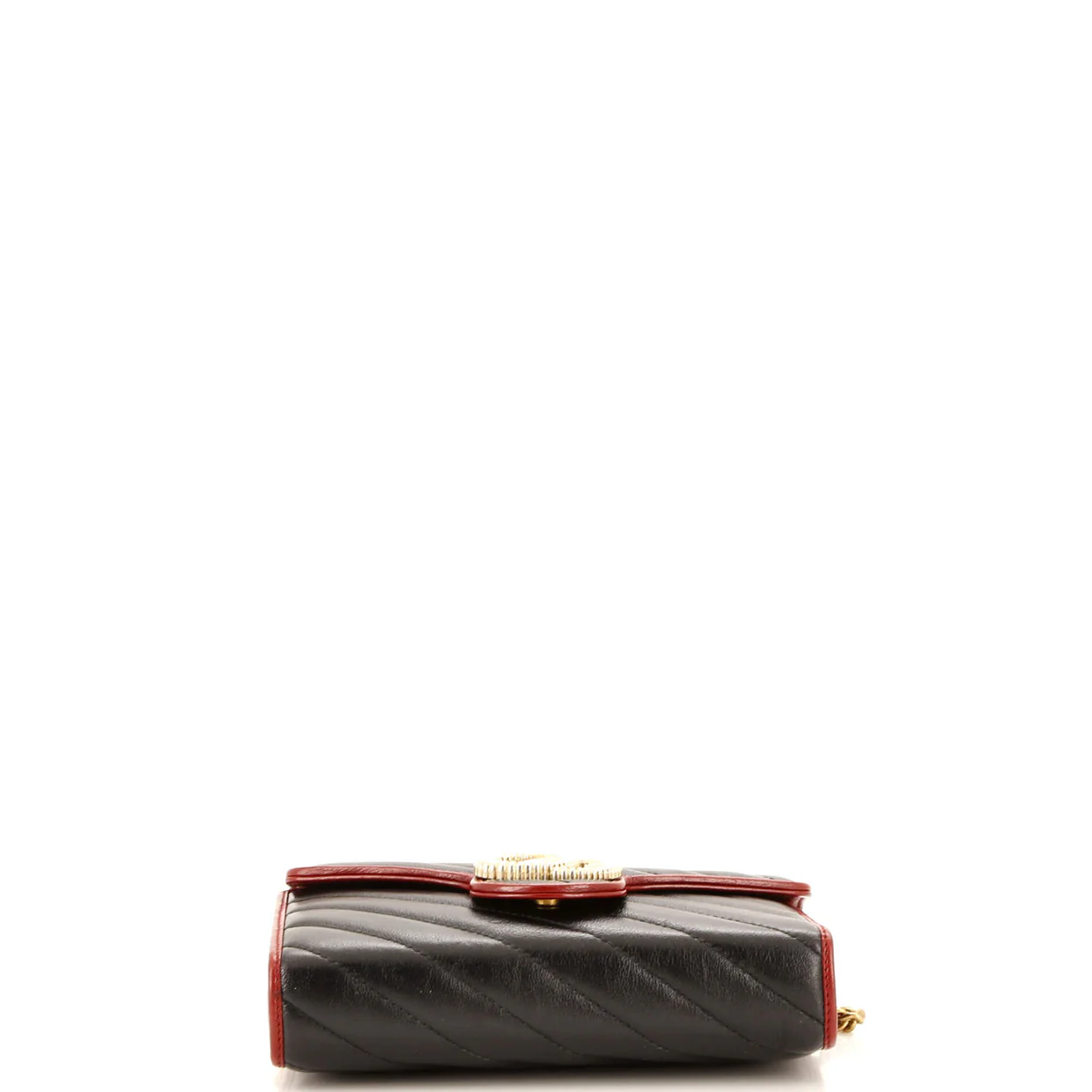 GG Marmont Chain Wallet Diagonal Quilted Leather Mini - Deep Luxury