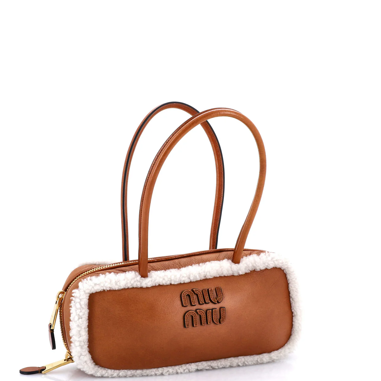 Arcadie Top Handle Bag Shearling with Leather Large - Deep Luxury