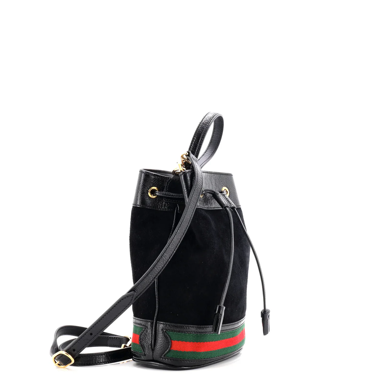 Ophidia Bucket Bag Suede Small - Deep Luxury