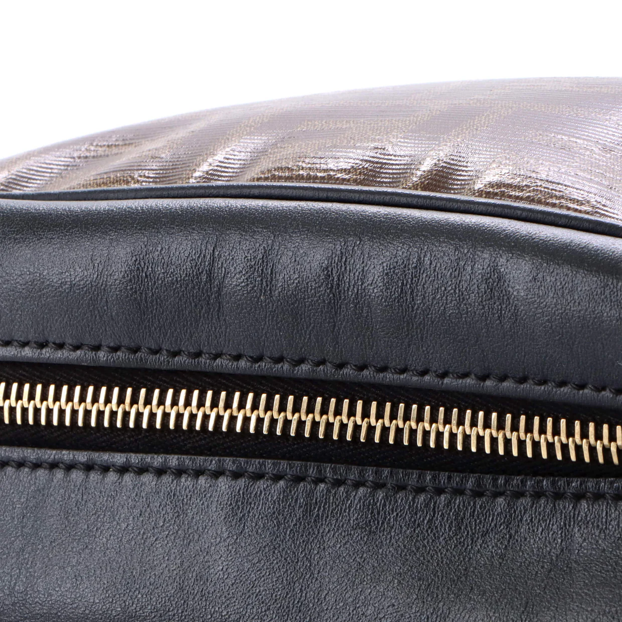 F is Fendi Logo Stamp Camera Bag Zucca Coated Canvas Small - Deep Luxury