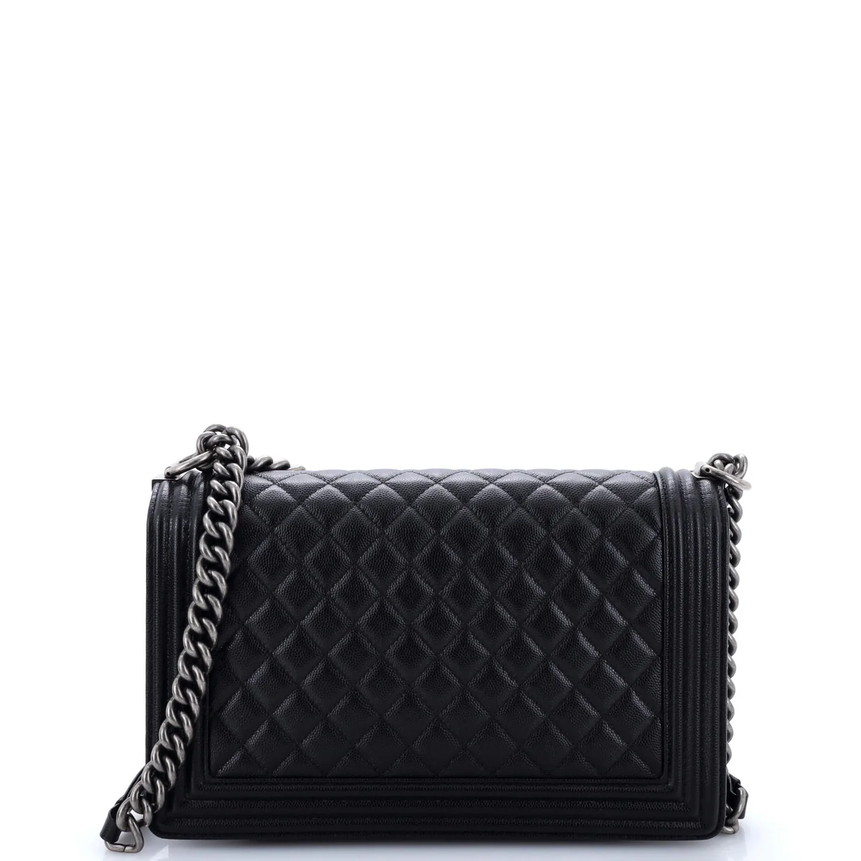 Boy Flap Bag Quilted Caviar New Medium - Deep Luxury