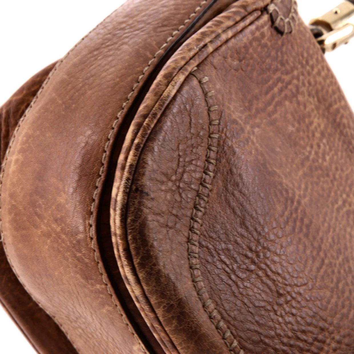 New Convertible Bamboo Top Handle Bag Leather Medium - Deep Luxury