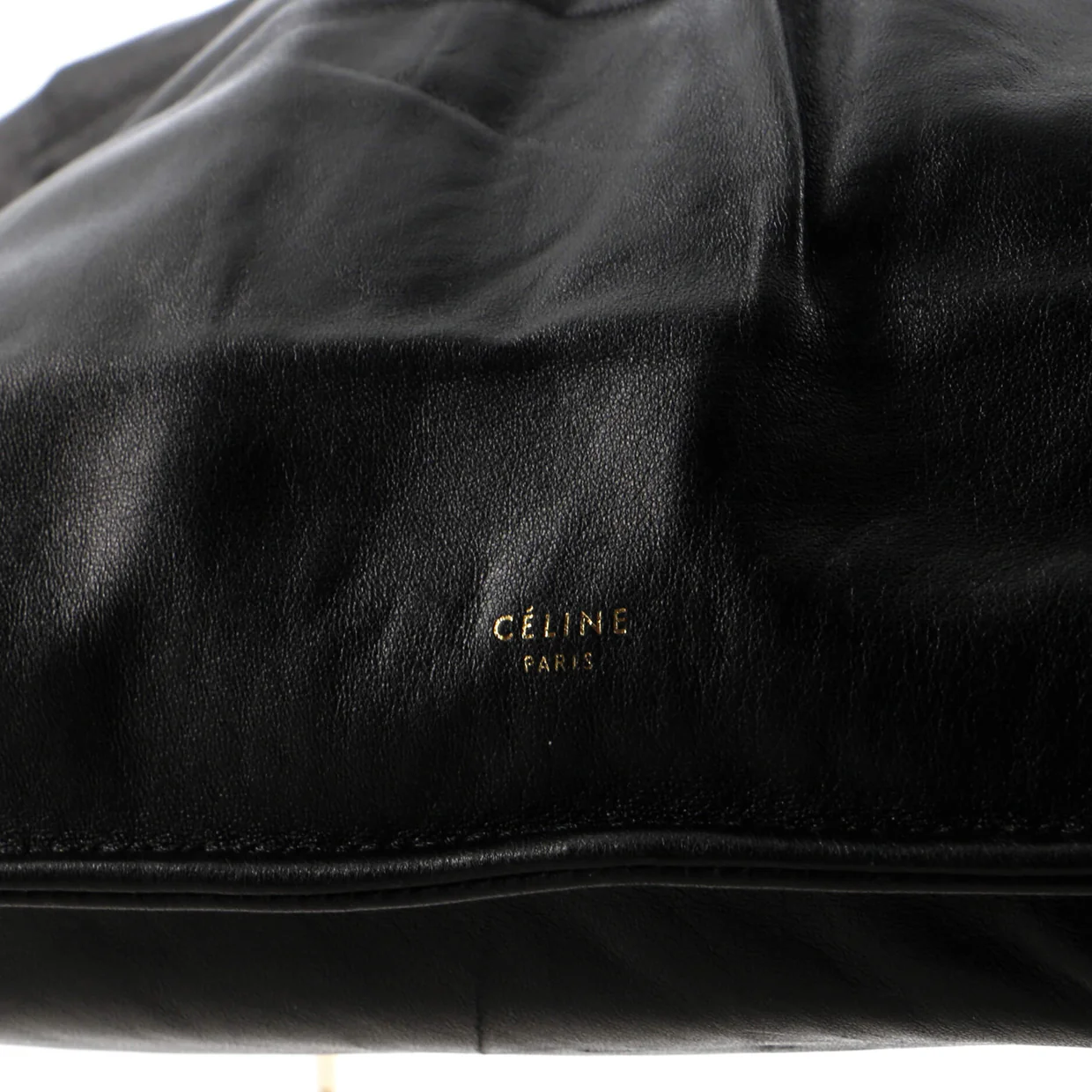 Clasp Ruched Flap Bag Leather Medium - Deep Luxury