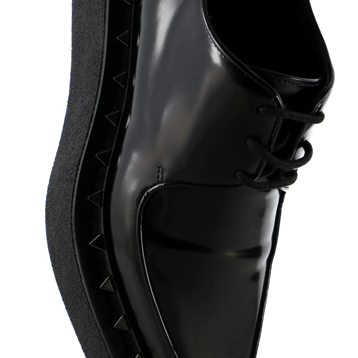 Women's Rockstud M-Way Platform Derby Shoes Leather - Deep Luxury