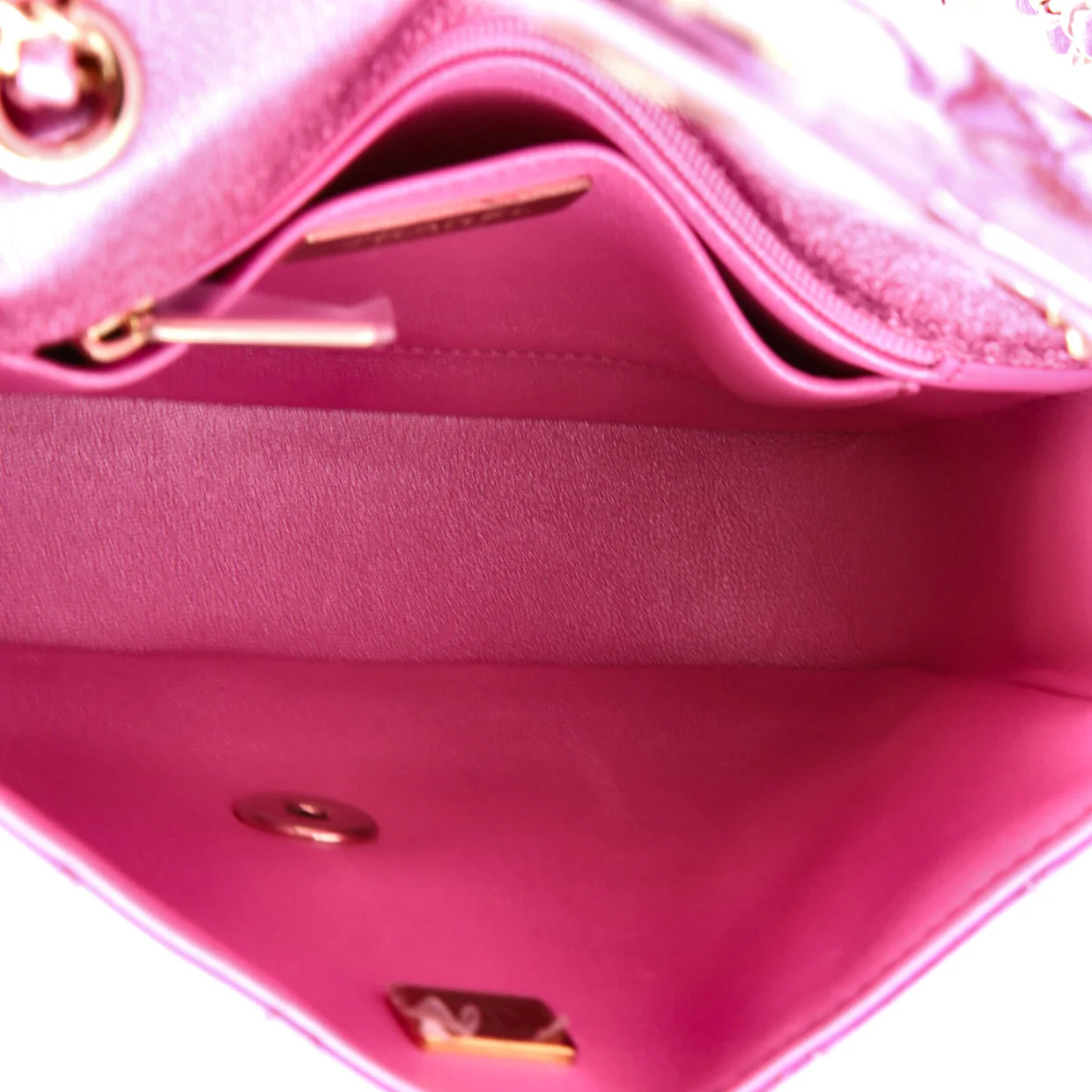 Classic Single Flap Bag with Star Coin Purse Quilted Metallic Leather Mini - Deep Luxury