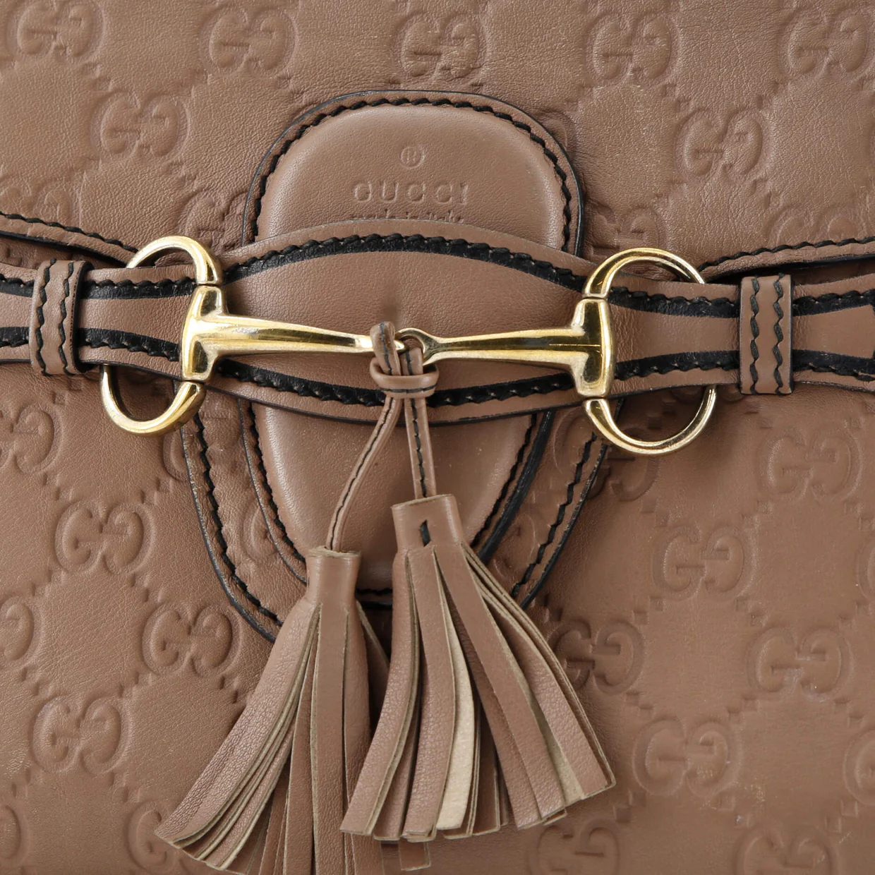 Emily Chain Flap Bag Guccissima Leather Medium - Deep Luxury