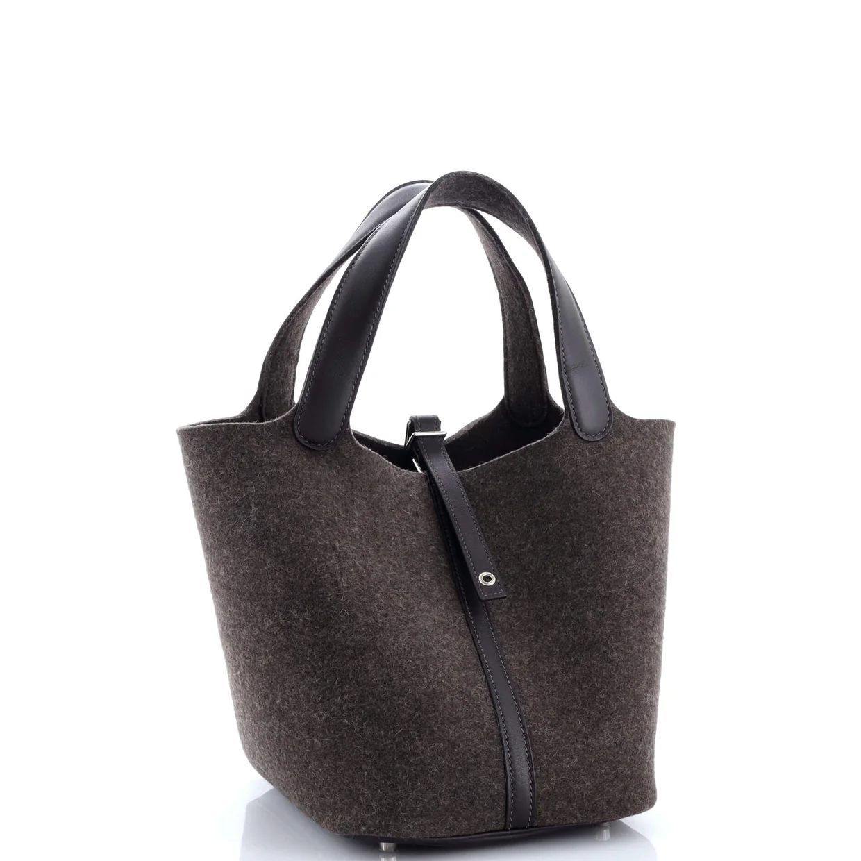 Picotin Lock Bag Felt with Leather MM - Deep Luxury