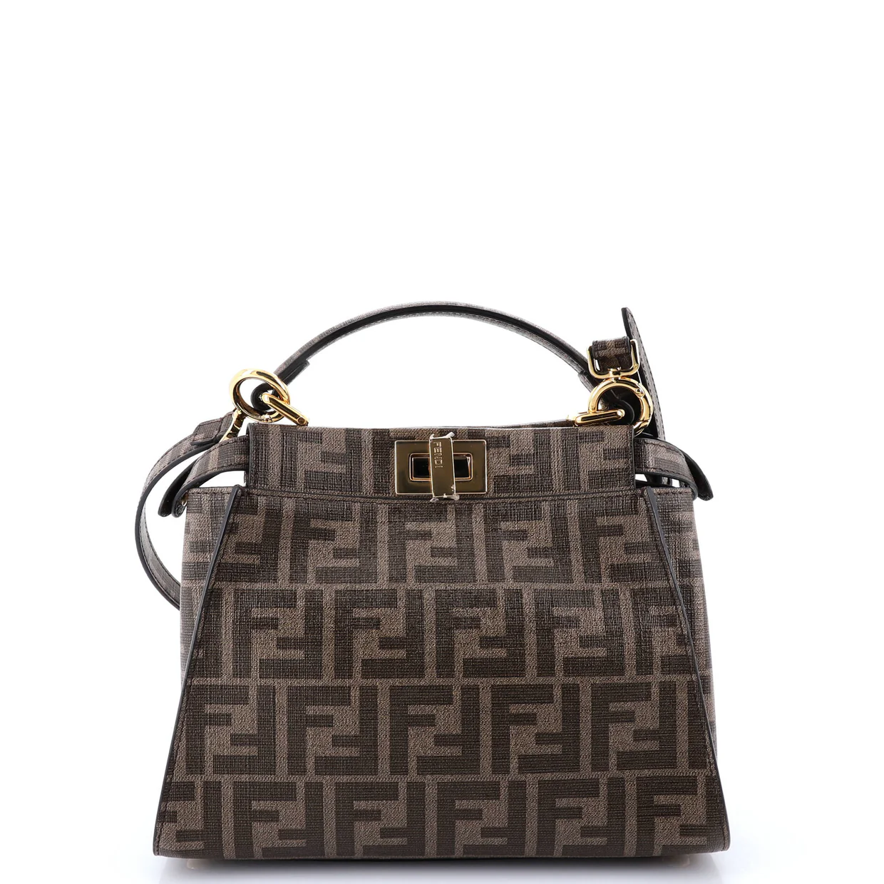 Antonio Lopez Peekaboo Bag Zucca Coated Canvas with Printed Leather Inlay Mini - Deep Luxury