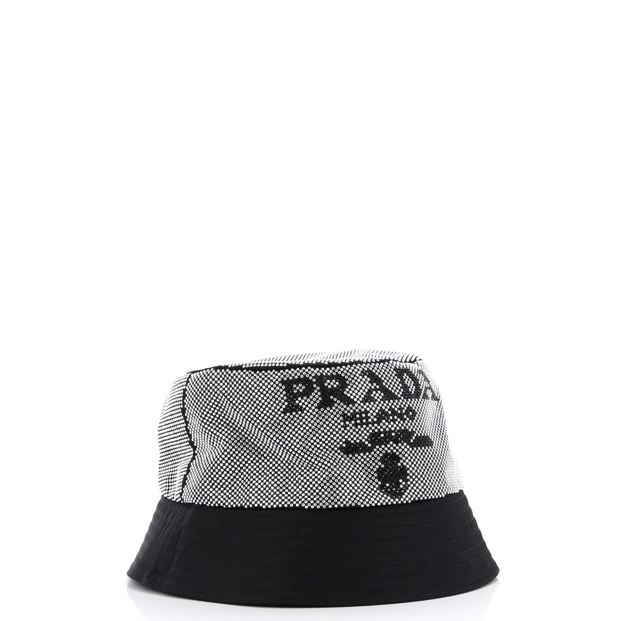 Bucket Hat Crystal Embellished Re-Nylon - Deep Luxury