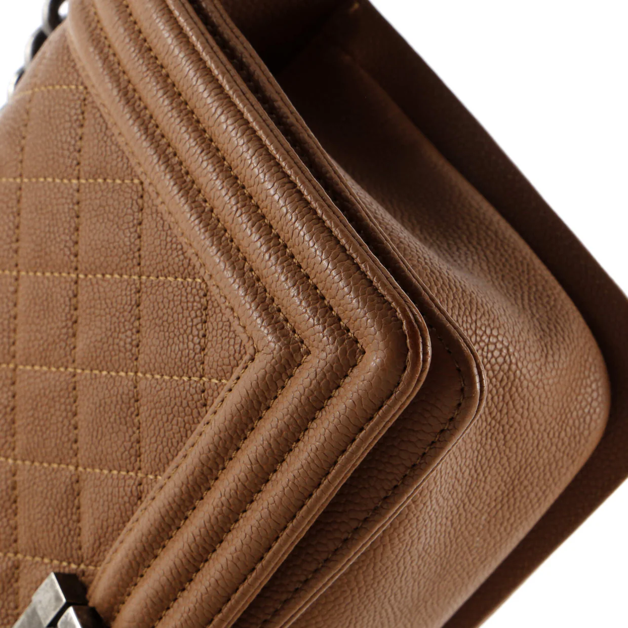 Boy Flap Bag Quilted Caviar Old Medium - Deep Luxury