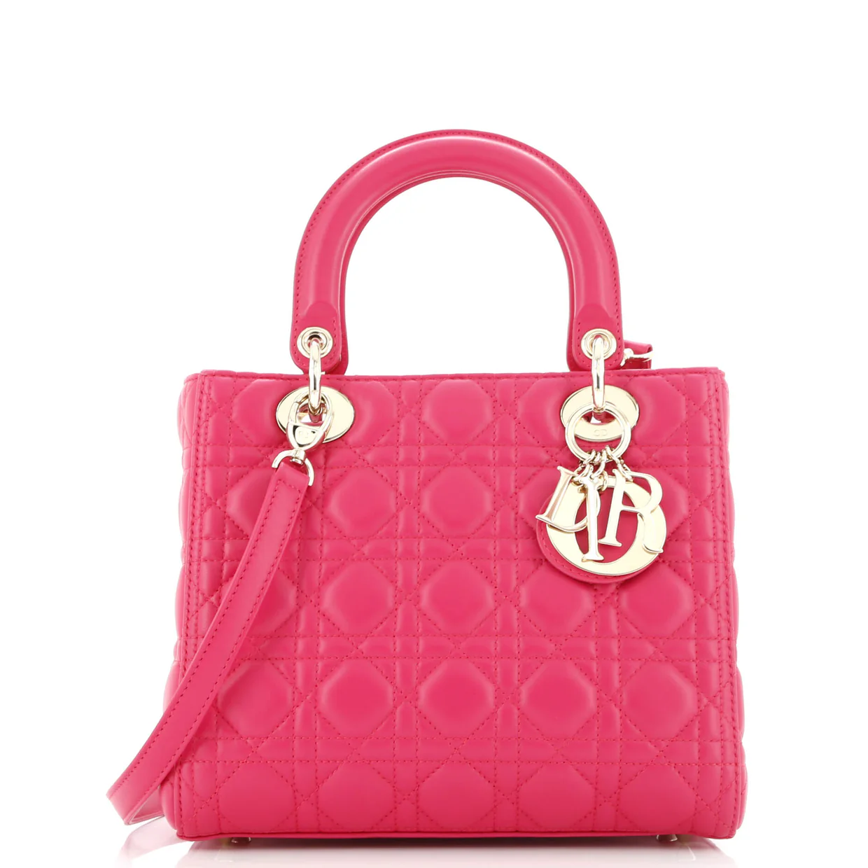 Lady Dior Bag Cannage Quilt Lambskin Medium - Deep Luxury