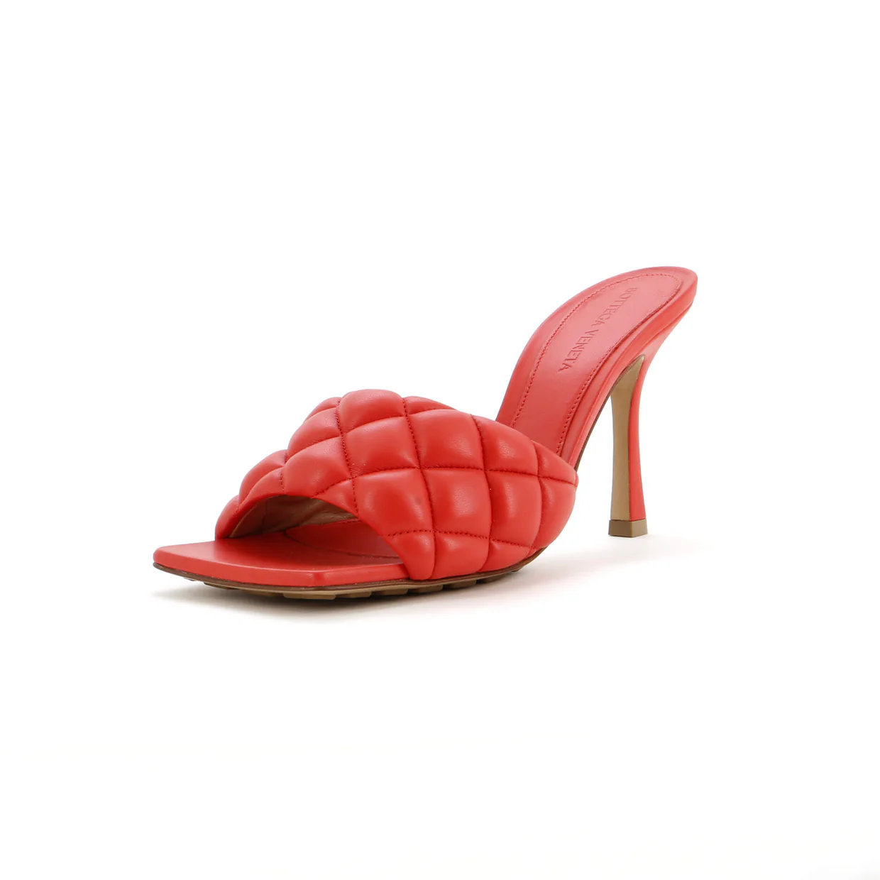 Women's The Padded Heeled Sandals Quilted Leather - Deep Luxury