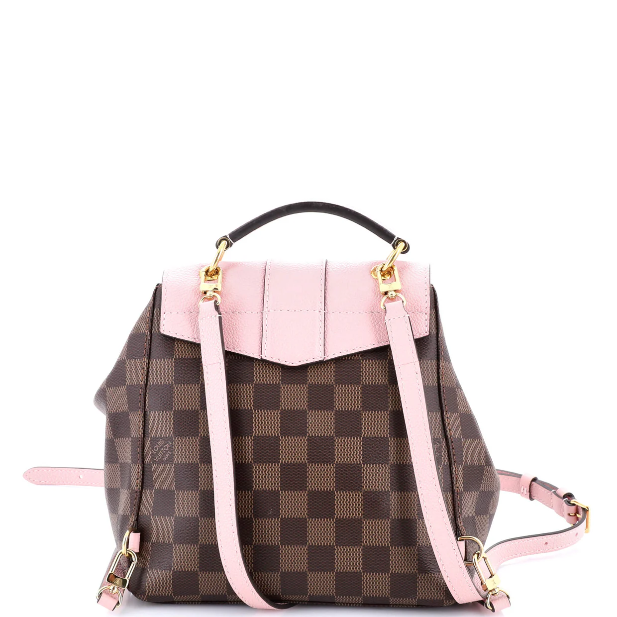 Clapton Backpack Damier and Leather - Deep Luxury