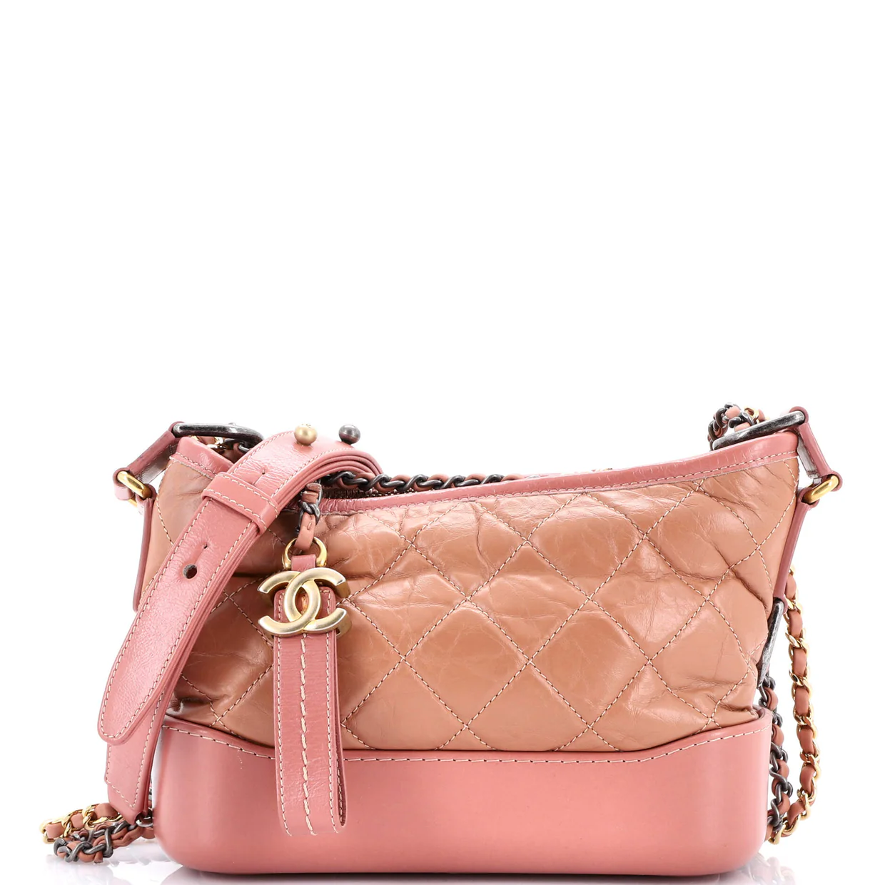 Gabrielle Hobo Quilted Aged Calfskin Small - Deep Luxury