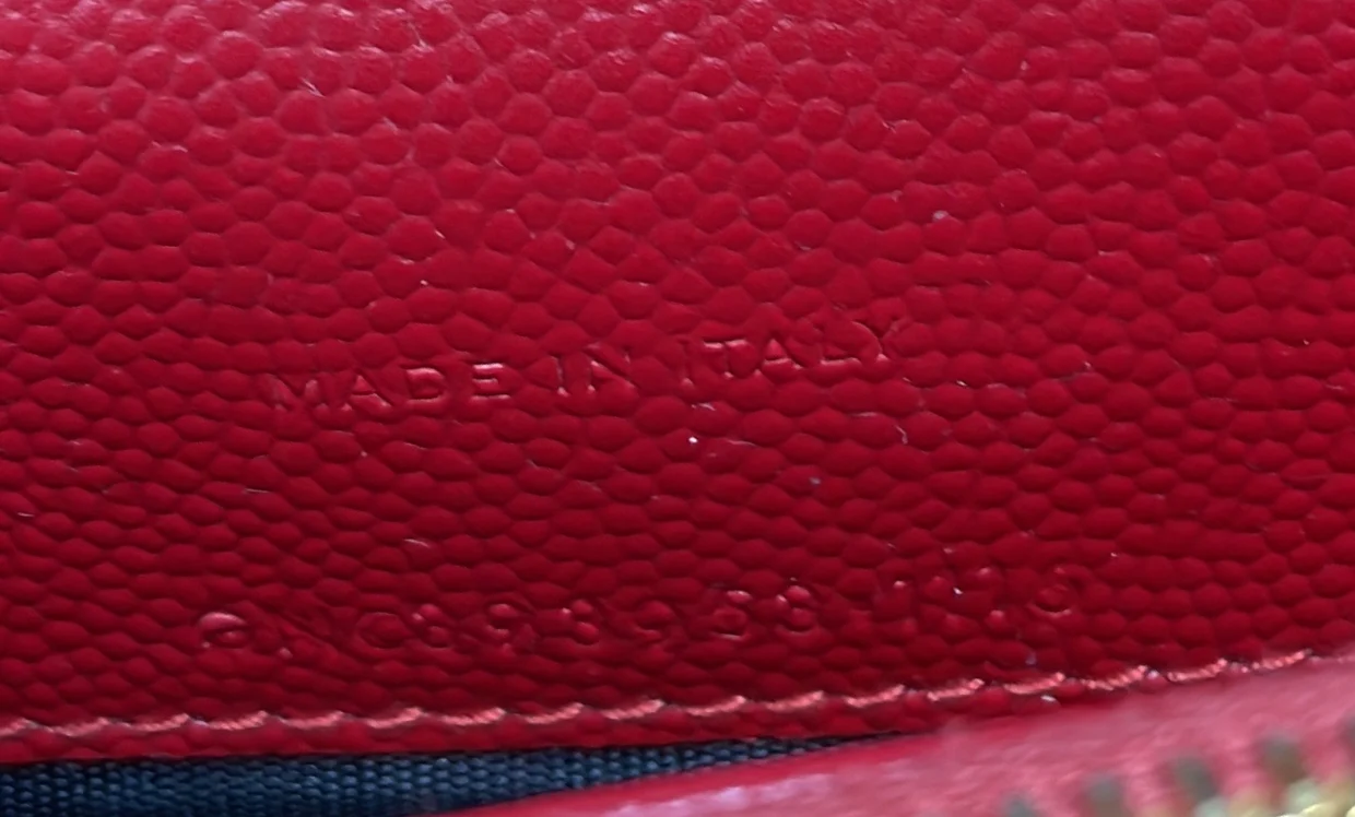 Classic Monogram Wallet on Chain Matelasse Chevron Leather Small - Deep Luxury