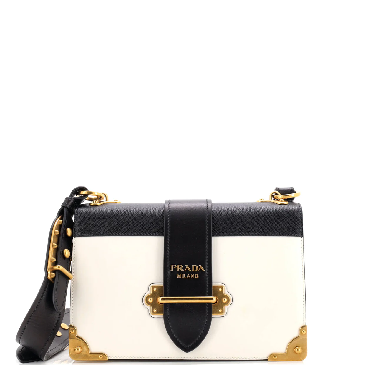 Cahier Crossbody Bag Leather and Saffiano Leather Large - Deep Luxury