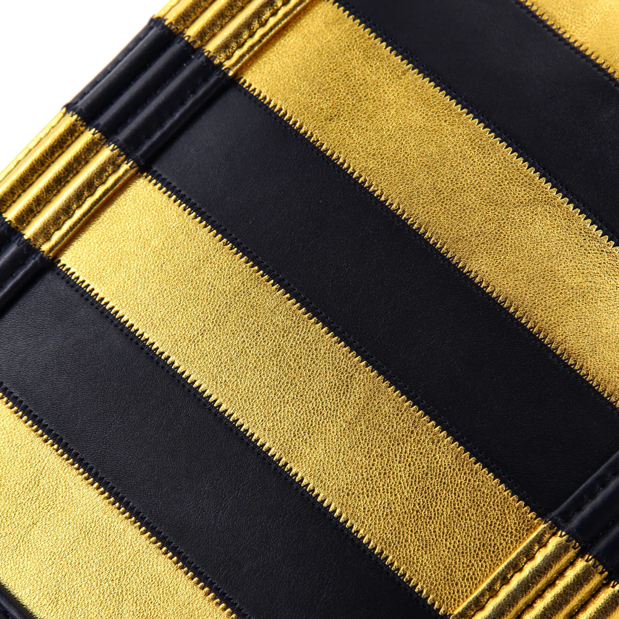 Paris-New York North South Boy Flap Bag Striped Lambskin Small - Deep Luxury