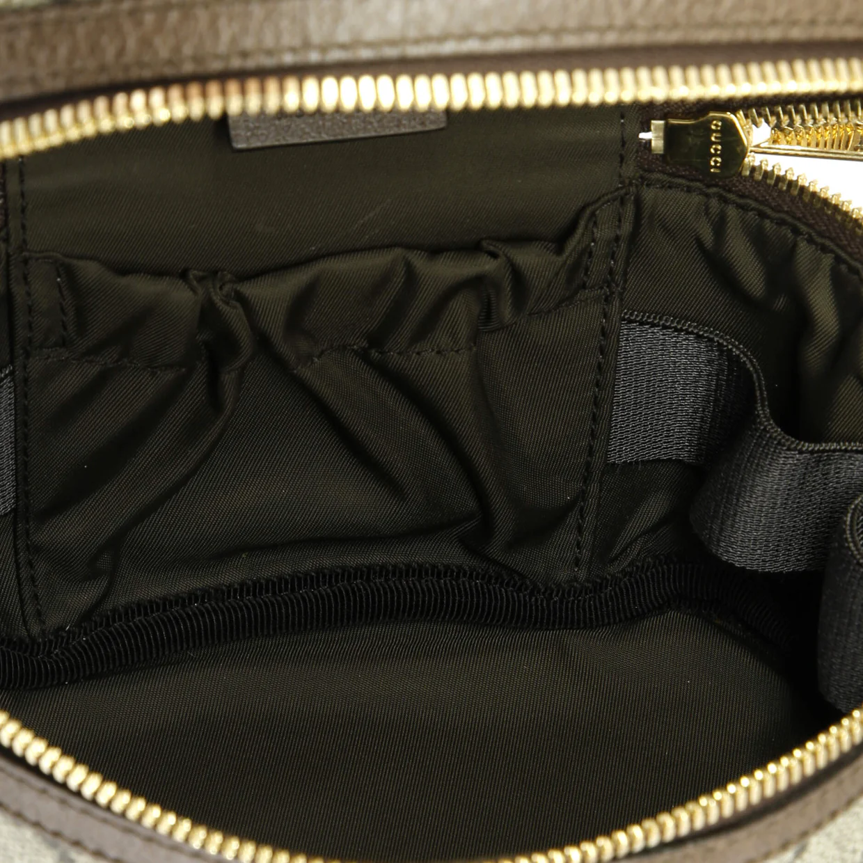 Ophidia Top Handle Cosmetic Case GG Coated Canvas Mini - Deep Luxury