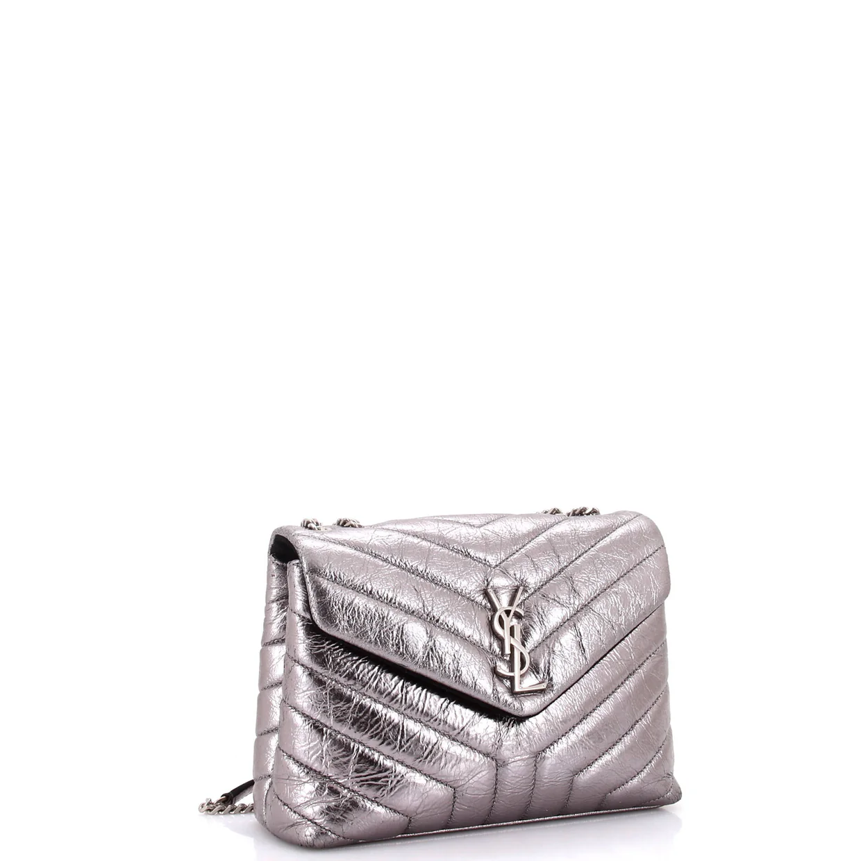 Loulou Shoulder Bag Matelasse Chevron Leather Small - Deep Luxury
