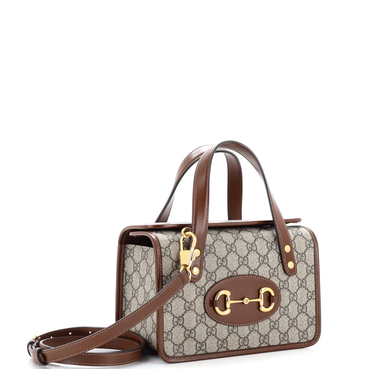 Horsebit 1955 Boston Bag GG Coated Canvas Mini - Deep Luxury