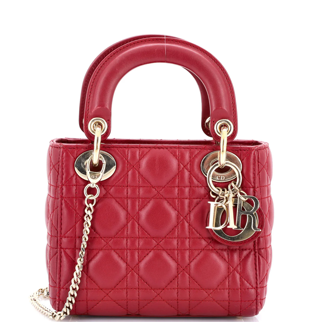 Lady Dior Chain Bag Cannage Quilt Lambskin Mini - Deep Luxury