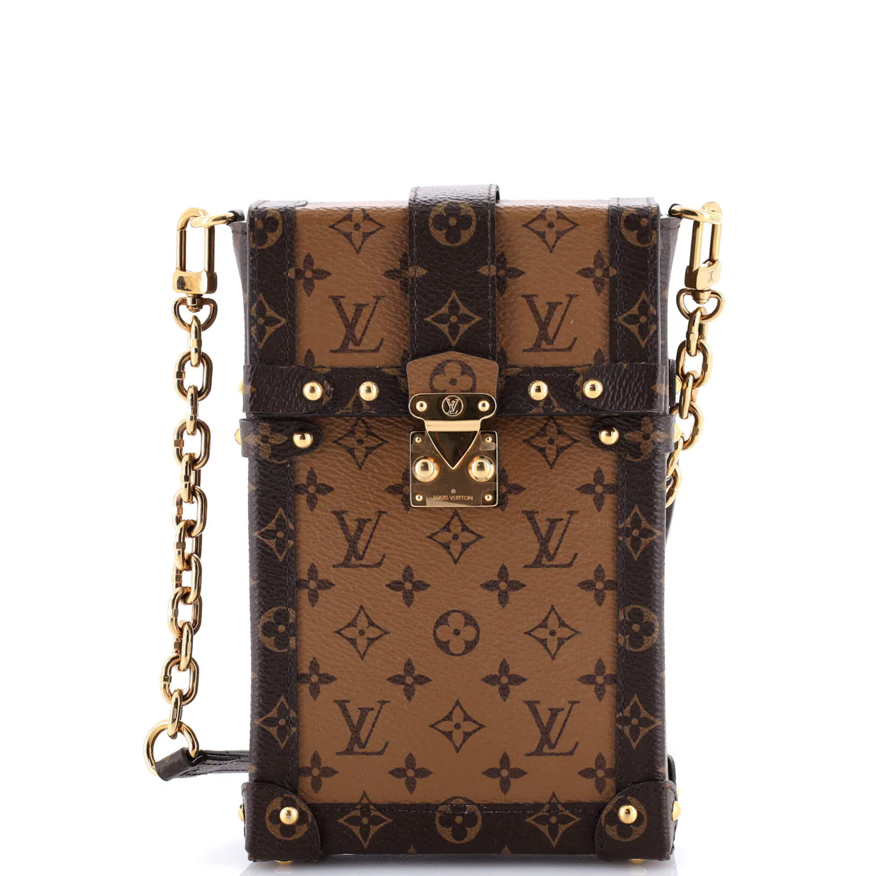 Vertical Trunk Pochette Reverse Monogram Canvas - Deep Luxury