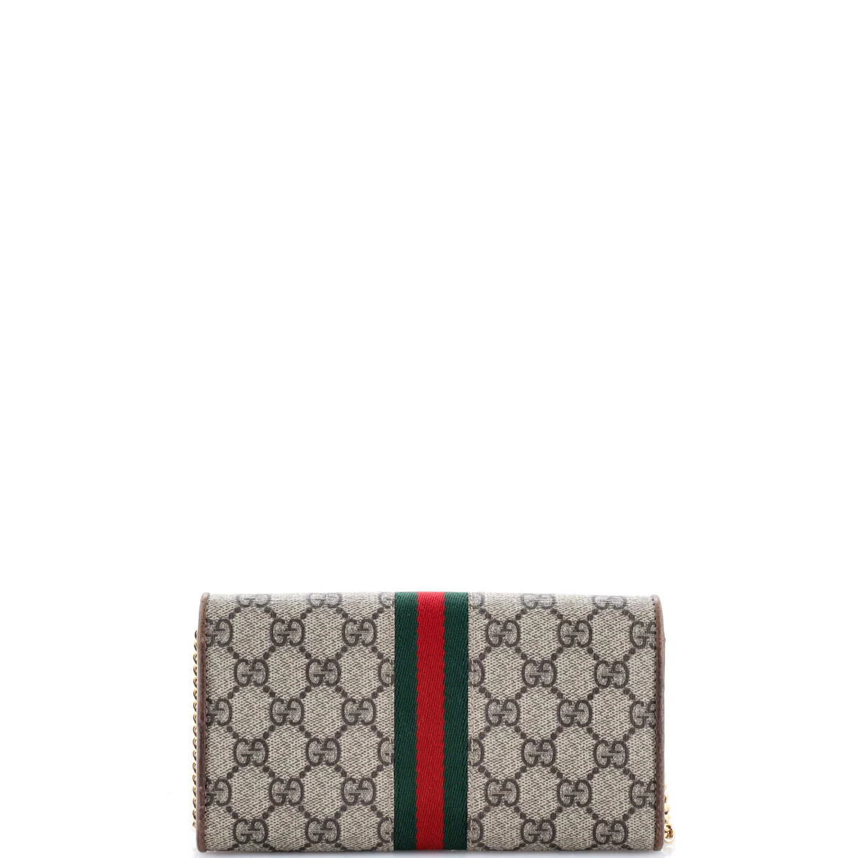 Ophidia Chain Wallet GG Coated Canvas - Deep Luxury