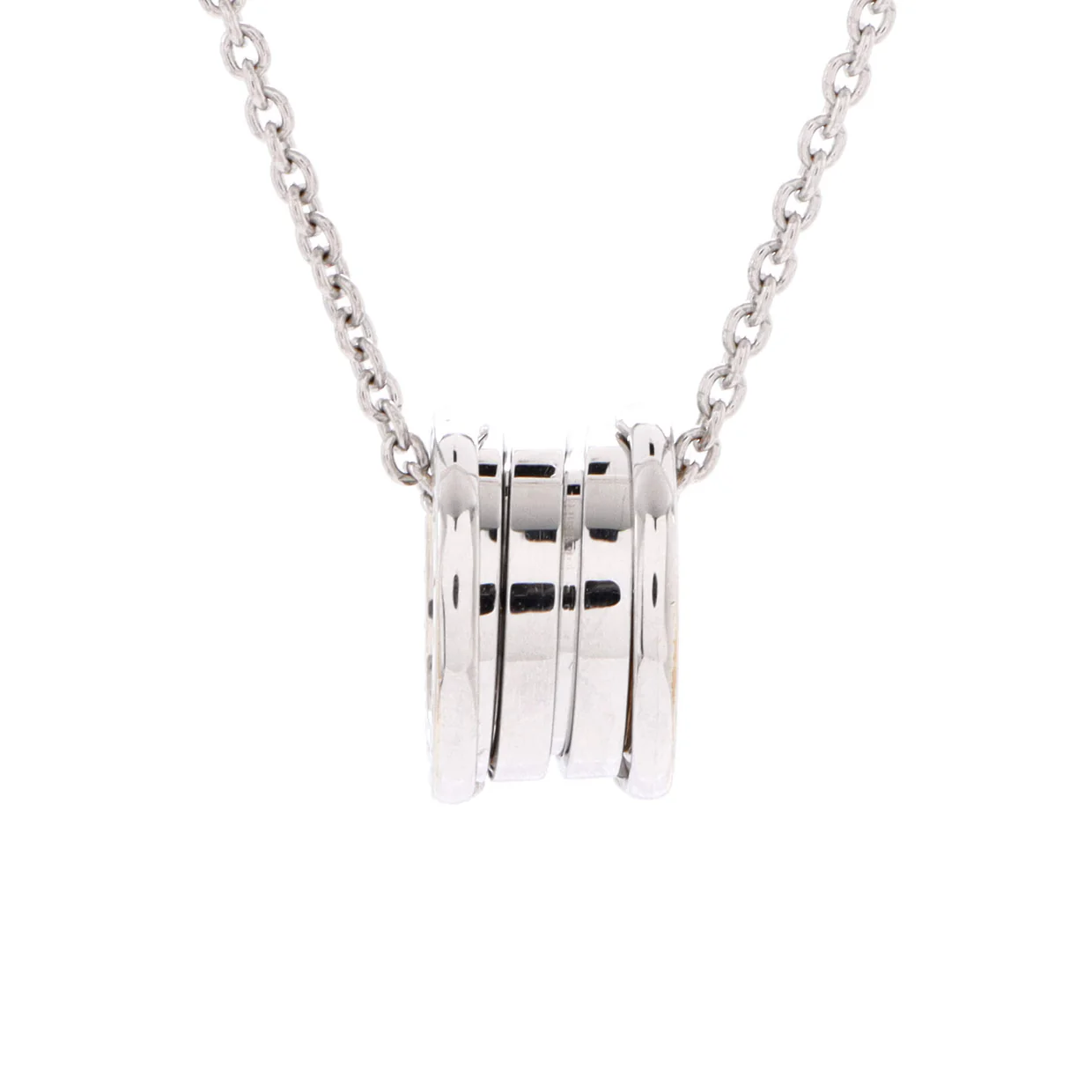 B.Zero1 Pendant Necklace 18K White Gold - Deep Luxury