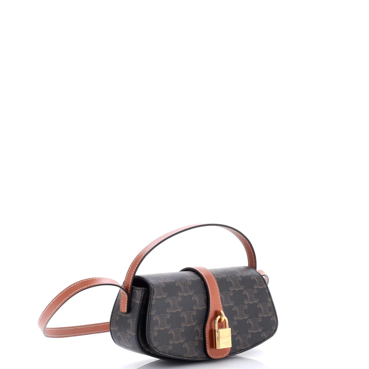 Tabou Clutch with Strap Triomphe Coated Canvas - Deep Luxury