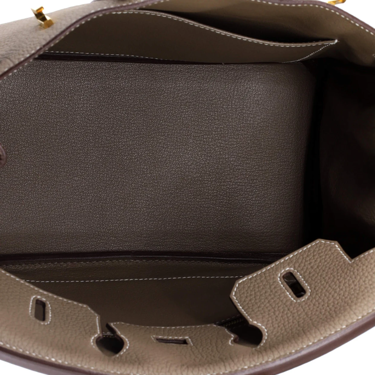 Birkin Handbag Grey Togo with Gold Hardware 25 - Deep Luxury
