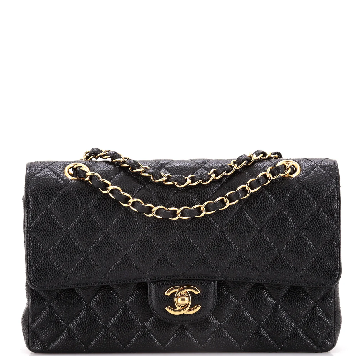 Classic Double Flap Bag Quilted Caviar Medium - Deep Luxury