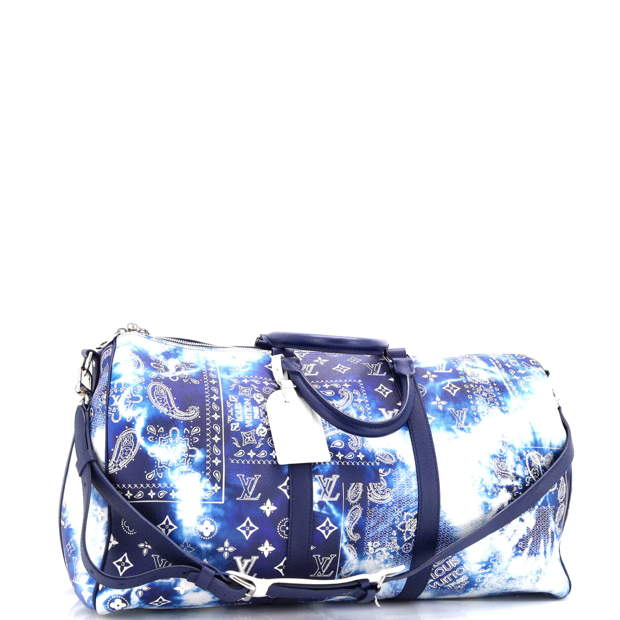 Keepall Bandouliere Bag Limited Edition Monogram Bandana Leather 50 - Deep Luxury