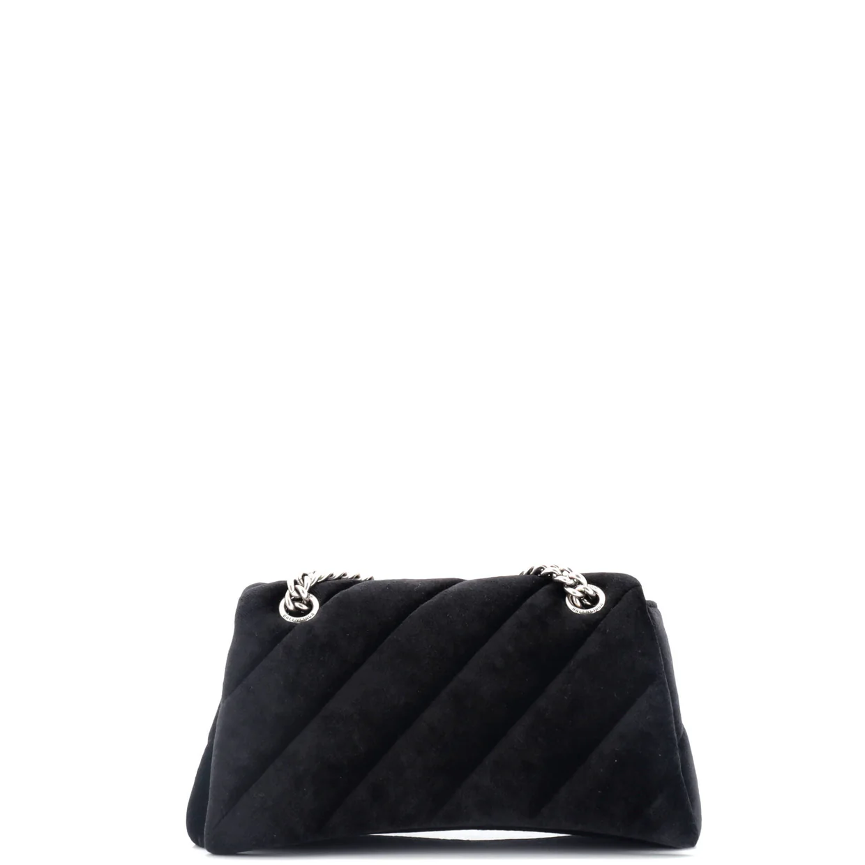 Crush Chain Flap Bag Quilted Velvet Medium - Deep Luxury