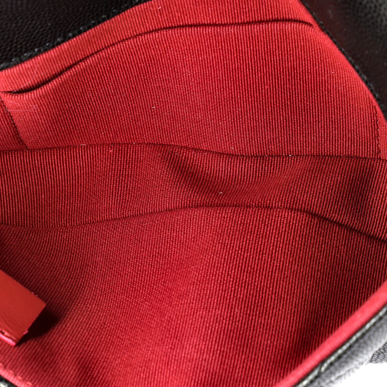 Twist Your Buttons Flap Clutch with Chain Quilted Caviar - Deep Luxury