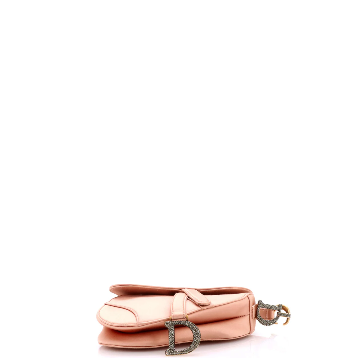 Saddle Handbag Satin with Crystals Mini - Deep Luxury