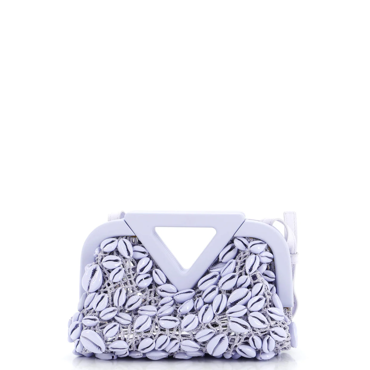 Point Shoulder Bag Shell Embellished Crochet Small - Deep Luxury