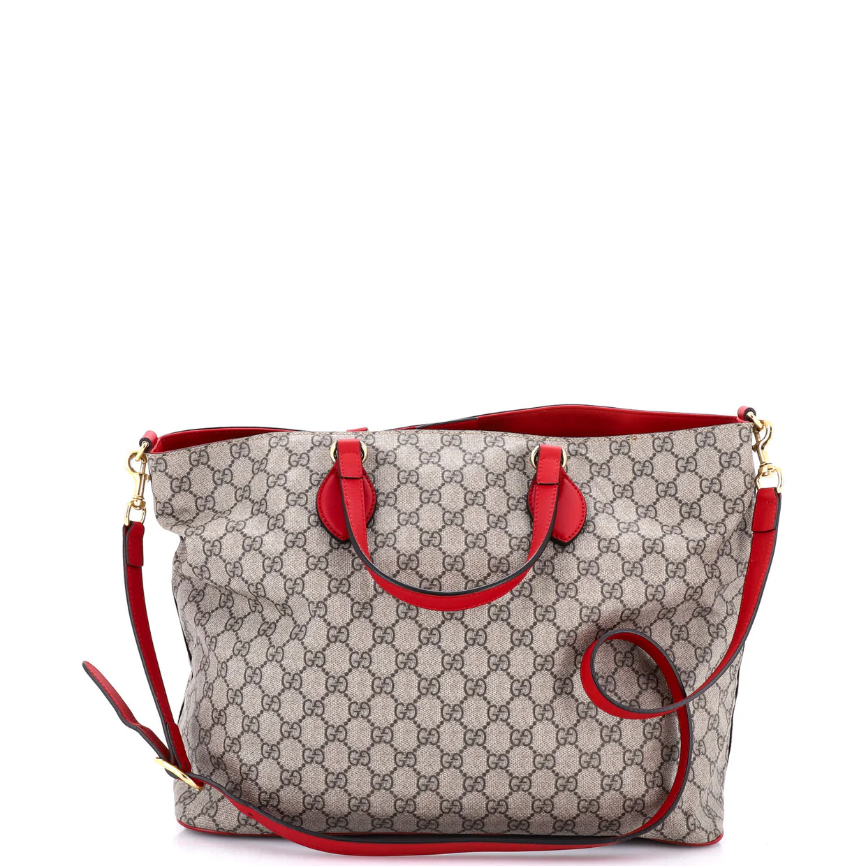 Convertible Soft Tote Embroidered GG Coated Canvas Medium - Deep Luxury