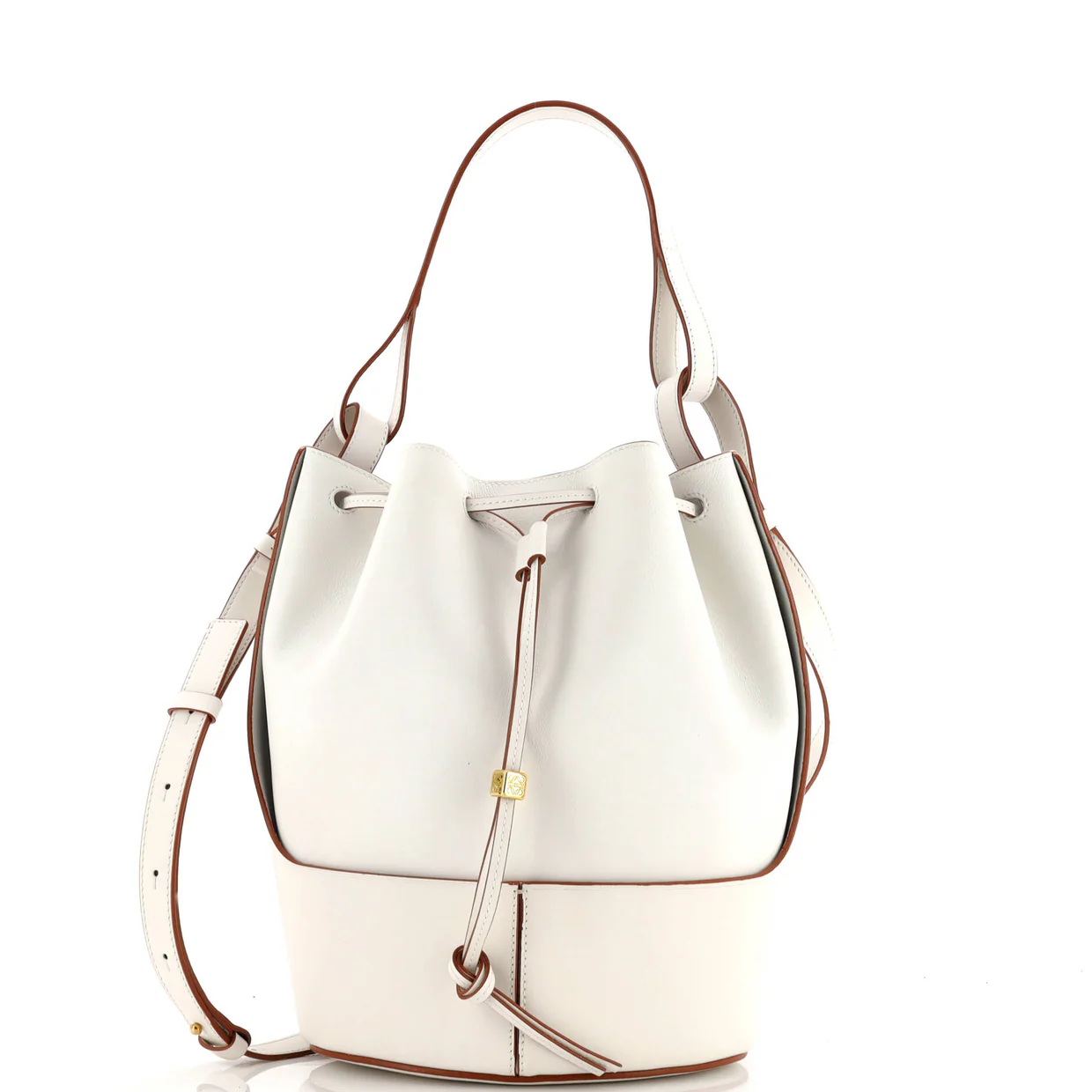 Balloon Bucket Bag Leather Medium - Deep Luxury