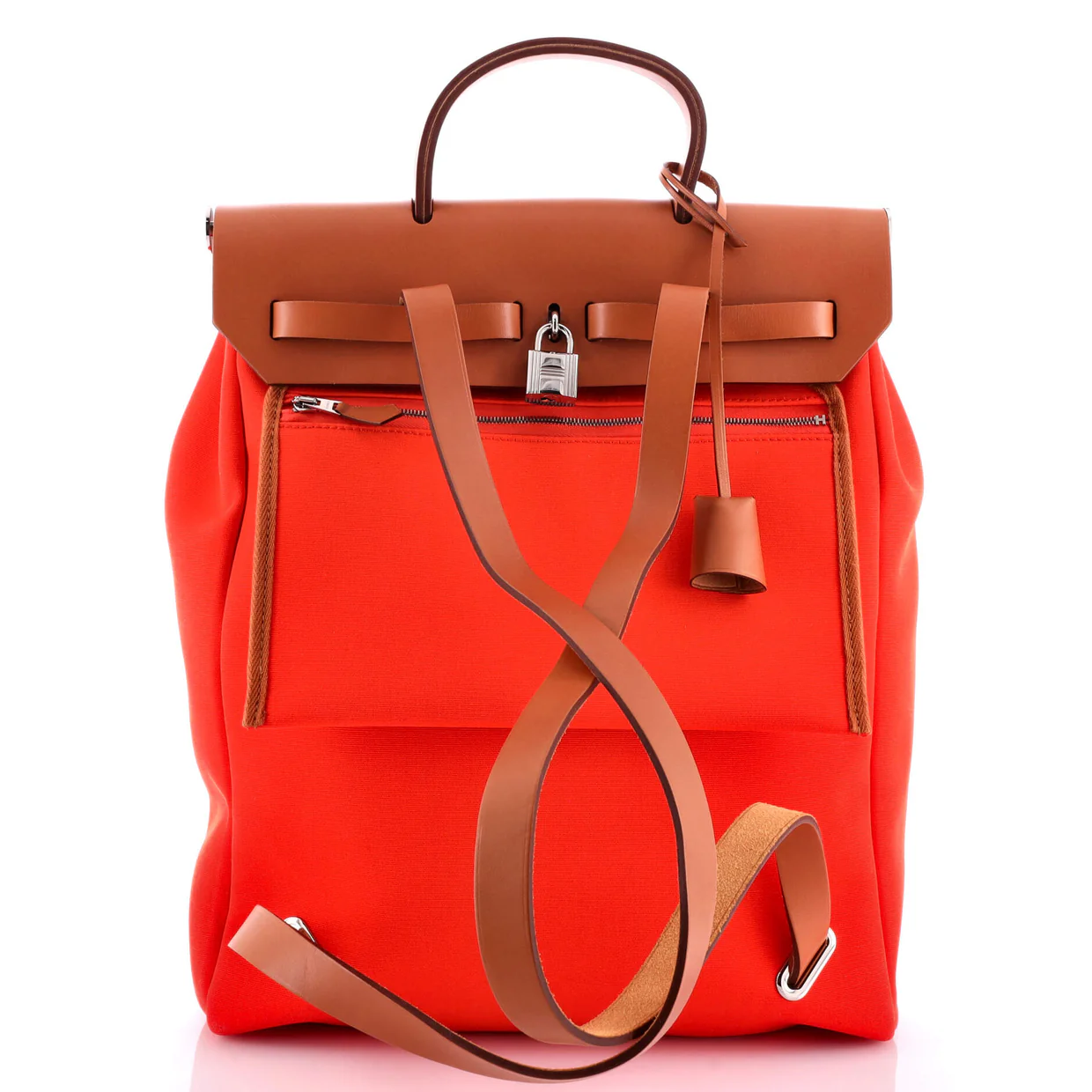 Herbag A Dos Zip Backpack Toile and Leather - Deep Luxury