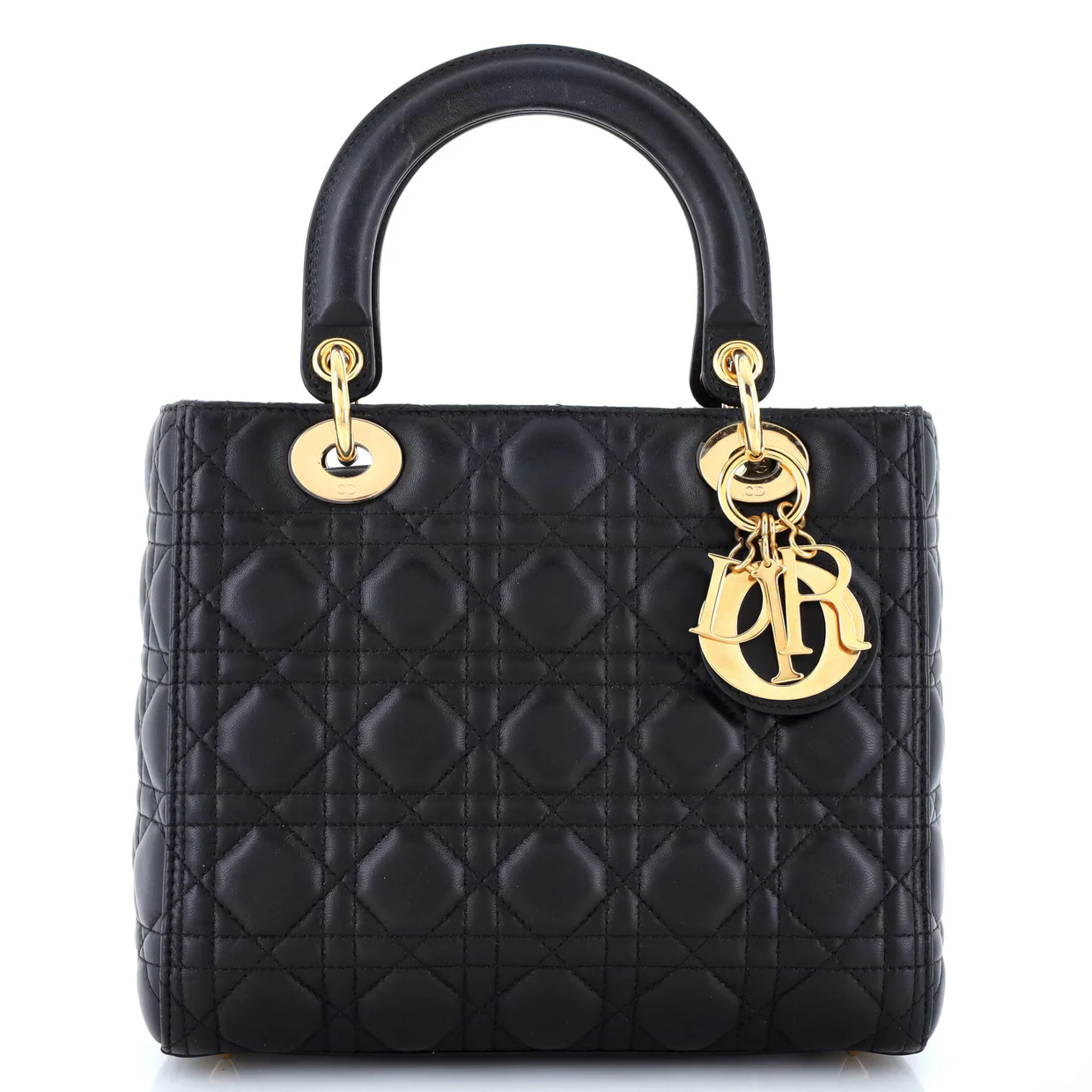 Lady Dior Bag Cannage Quilt Lambskin Medium - Deep Luxury