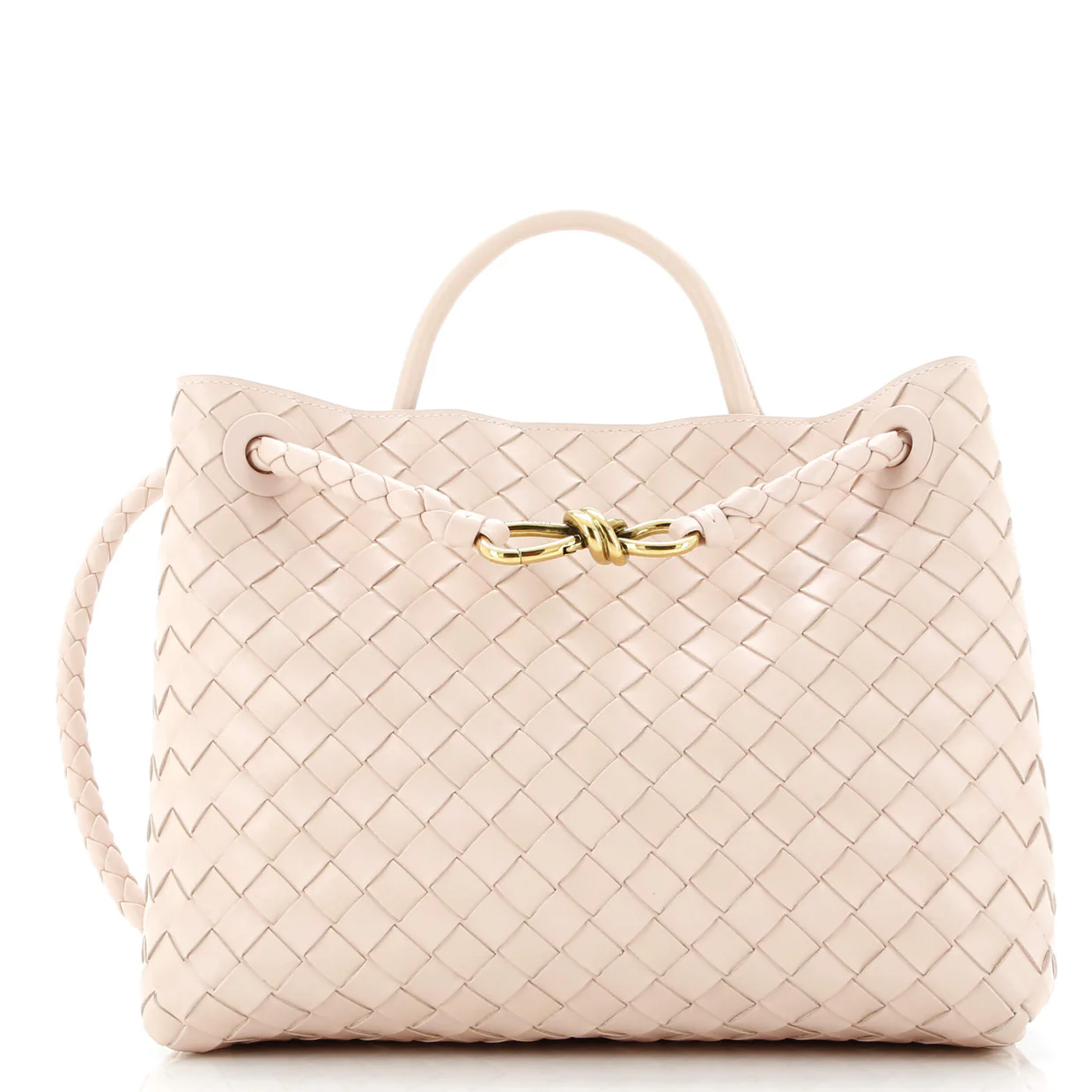Andiamo Top Handle Bag Intrecciato Nappa Medium - Deep Luxury